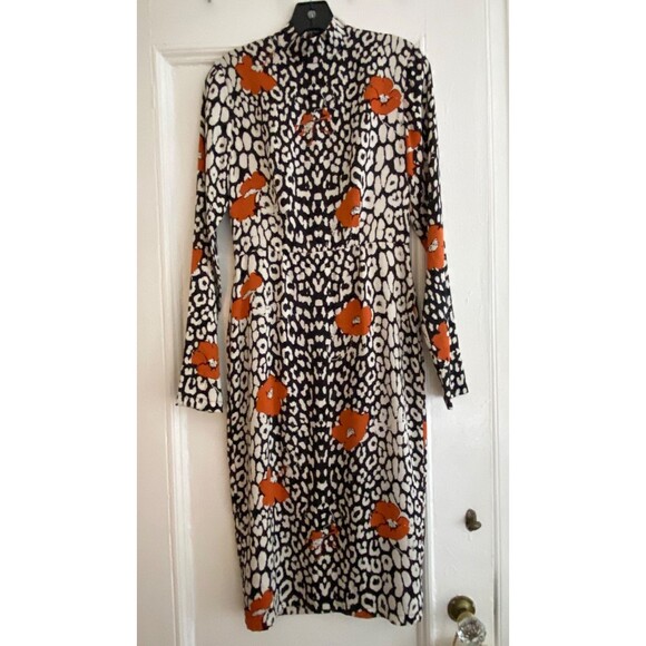 Essentiel Antwerp Dresses & Skirts - Essentiel Antwerp Silk Leopard Floral KABBEY Dress Size 38 (4) - Long Sleeve